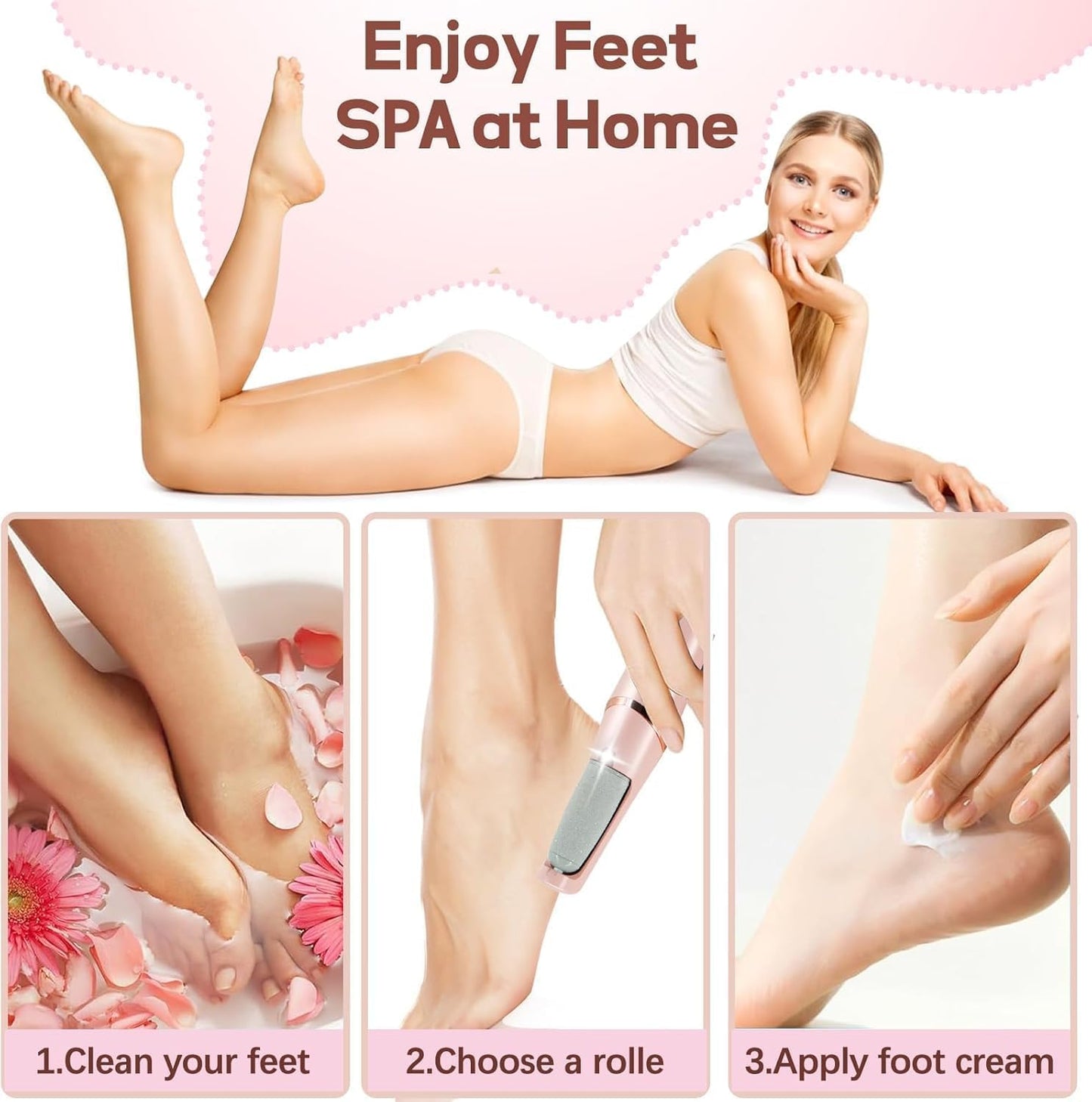 Shoption™ Electronic Cordless Pedicure Callus Dead Skin Remover Polishing Tool